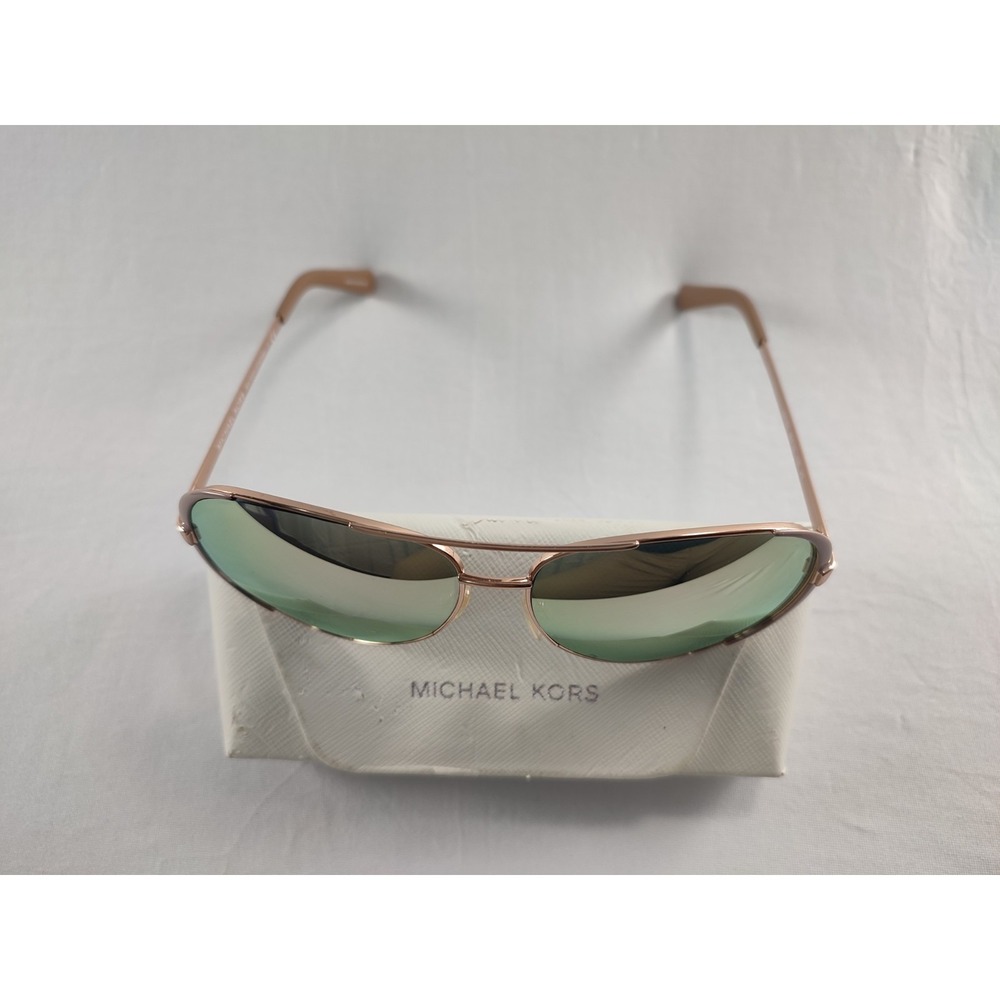 Michael Kors Chelsea MK5004 Sunglasses Rose Gold Pilot Brand‎ New Mirror Lens - Picture 13 of 13